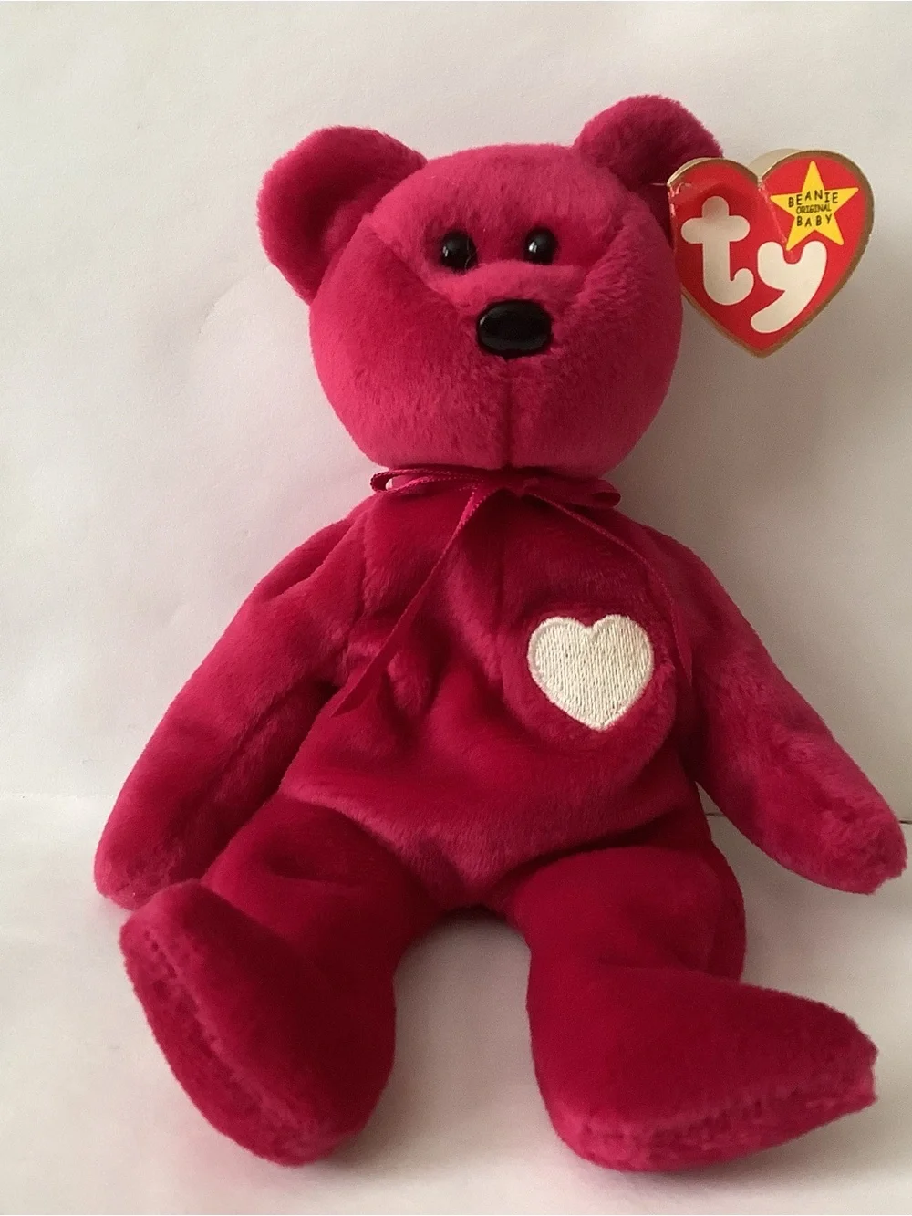 Ty beanie baby, Valentino. Retired 1998 to 1999 with errors.